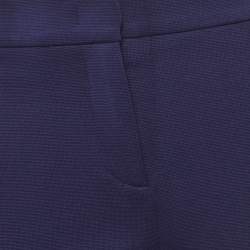 Pre Owned بنطلون إيميليو بوتشي كريب أزرق مطاطي مستقيم المقاس متوسط/28 بوصة خصر