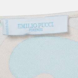 مملوكة مسبقًا Emilio Pucci Multicolour Abstract Pattern Stretch Long-Sleeved Top M