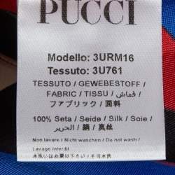 Pre Owned Pucci Multicolor Printed Silk Halterneck Scarf Top (U)