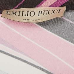 مملوكة مسبقًا فستان إيميليو بوتشي جيرسيه متعدد الألوان بطبعة نفسية ميدي مقاس صغير - سمول