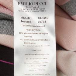 مملوكة مسبقًا فستان إيميليو بوتشي جيرسيه متعدد الألوان بطبعة نفسية ميدي مقاس صغير - سمول