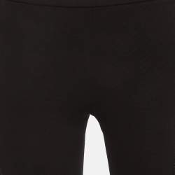 Pre Owned Emilio Pucci Black Lace Trim Jersey Skinny Trousers M