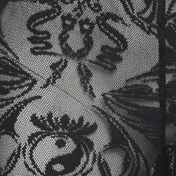 Pre Owned Emilio Pucci Black Lace Straight Trousers S