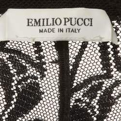 Pre Owned Emilio Pucci Black Lace Straight Trousers S