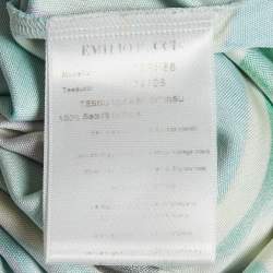 Pre Owned فساتين ميني جيرسيه إيميليو بوتشي بطباعة دوامات متعددة الألوان مقاس صغير