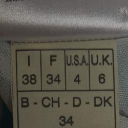 Pre Owned Emilio Pucci Blue Printed Jersey Fringe Mini Dress S