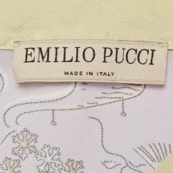 Pre Owned قميص حرير مطبوع متعدد الألوان بأكمام قصيرة إميليو بوتشي مقاس متوسط
