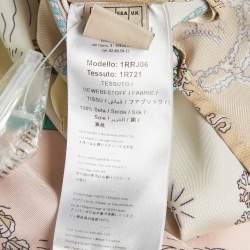 Pre Owned قميص حرير مطبوع متعدد الألوان بأكمام قصيرة إميليو بوتشي مقاس متوسط