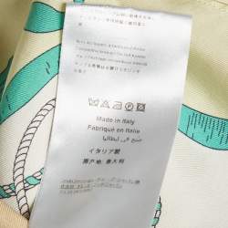 Pre Owned قميص حرير مطبوع متعدد الألوان بأكمام قصيرة إميليو بوتشي مقاس متوسط