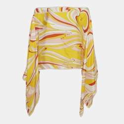 مملوكة مسبقًا Emilio Pucci Multicolour Summerswirl print Poncho One Size 