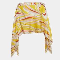 مملوكة مسبقًا Emilio Pucci Multicolour Summerswirl print Poncho One Size 