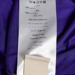 Pre Owned Emilio Pucci Purple Jersey Draped Top M