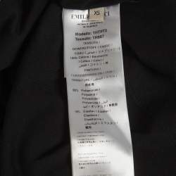 Pre Owned Emilio Pucci Black Cotton Logo T-Shirt XS