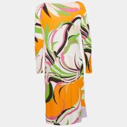 مملوكة مسب قًا Emilio Pucci Multicolour Iride Print Jersey Long Sleeve Mini Dress L