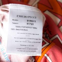 مملوكة مسبقًا فستان إيميليو بوتشي حرير وردي مطبوع بحزام S