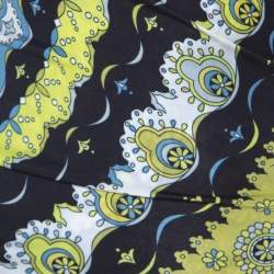 فستان إيميليو بوتشي جيرسيه سترتش مطبوع متعدد الألوان برقبة واسعة S
