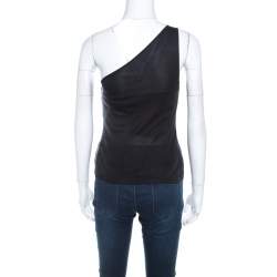 Pre Owned توب ايميليو بوتشي كتف واحد حرير جيرسية أسود M