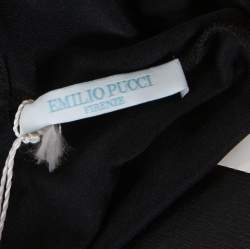 Pre Owned توب ايميليو بوتشي كتف واحد حرير جيرسية أسود M