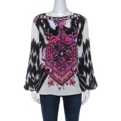 Emilio Pucci Multicolor Printed Silk Blouse M