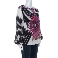 Emilio Pucci Multicolor Printed Silk Blouse M