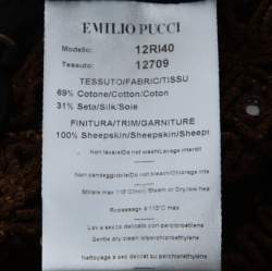 مملوكة مسبقًا Emilio Pucci Black Mirror Embellished Silk Blend Kaftan Dress S