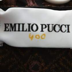 مملوكة مسبقًا Emilio Pucci Black Mirror Embellished Silk Blend Kaftan Dress S