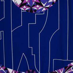 Pre Owned Emilio Pucci Printed Jersey Dress XS