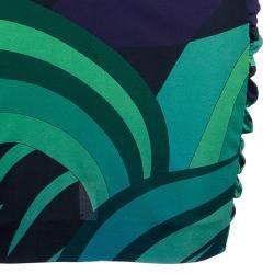 Pre Owned فستان أيميليو بوتشي مطبوع بأكمام طويلة S