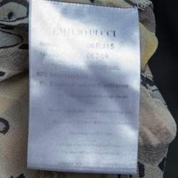 Pre Owned Emilio Pucci Multicolor Printed Silk Neck Tie Detail Shirt M