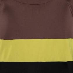 Emilio Pucci Firenze Black Colorblock Jersey Sheath Dress L