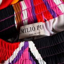 Emilio Pucci Multicolored Printed Jersey Midi Skirt M