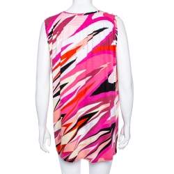 Pre Owned توب إيميليو بوتشي قطن مطبوع متعدد الألوان رقم حرف في مقاس صغير - سمول