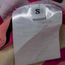 Pre Owned توب إيميليو بوتشي قطن مطبوع متعدد الألوان رقم حرف في مقاس صغير - سمول