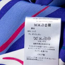 مملوكة مسبقًا فستان إيميليو بوتشي حرير مطبوع متعدد الألوان حزام مزخرف مقاس صغير - سمول