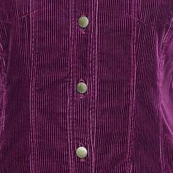 Emilio Pucci Purple Corduroy Button Front Jacket M