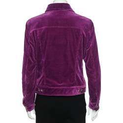 Emilio Pucci Purple Corduroy Button Front Jacket M