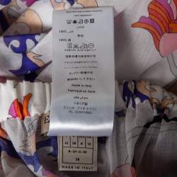 Pre Owned Emilio Pucci Multicolored Printed Cotton Beach Skirt M