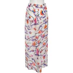 Pre Owned Emilio Pucci Multicolored Printed Cotton Beach Skirt M