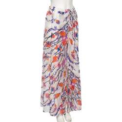Pre Owned Emilio Pucci Multicolored Printed Cotton Beach Skirt M