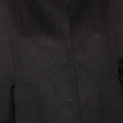 Emilio Pucci Black Wool Embellished Pocket Detailed Coat S 
