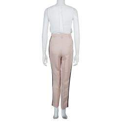 Emilio Pucci Pink Contrast Side Panel Detail Trousers S