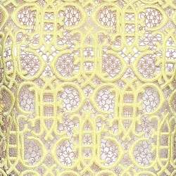 Pre Owned Emilio Pucci Yellow Guipure Lace Sleeveless Midi Dress M