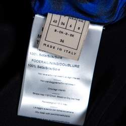 Pre Owned فستان قميص ايميليو بوتشي حرير مطبوع أزرق مقاس صغير (سمول)