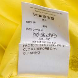 Pre Owned Emilio Pucci Yellow Cotton Single Breasted Oversized Coat S