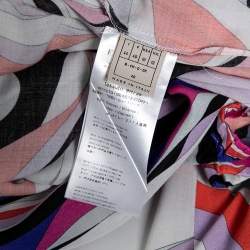 Emilio Pucci Multicolored Abstract Printed Jersey Belted Jumpsuit M 