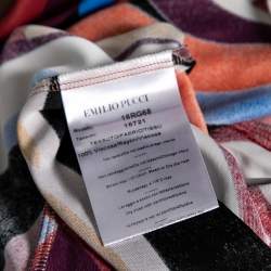 Pre Owned فستان إيمليو بوسي جيرسيه طباعة تجريديه متعدد الألوان بحزام مقاس صغير - سمول