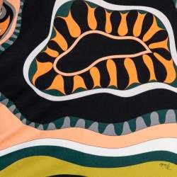 Emilio Pucci Multicolored Printed Jersey Asymmetrical Top S
