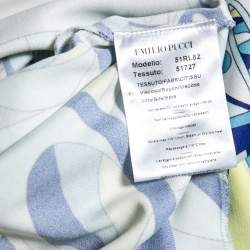 Pre Owned Emilio Pucci Multicolored Printed Jersey Long Sleeve Dress S