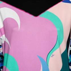 Emilio Pucci Multicolor Printed Cotton Knit Sweatshirt S