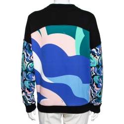 Emilio Pucci Multicolor Printed Cotton Knit Sweatshirt S